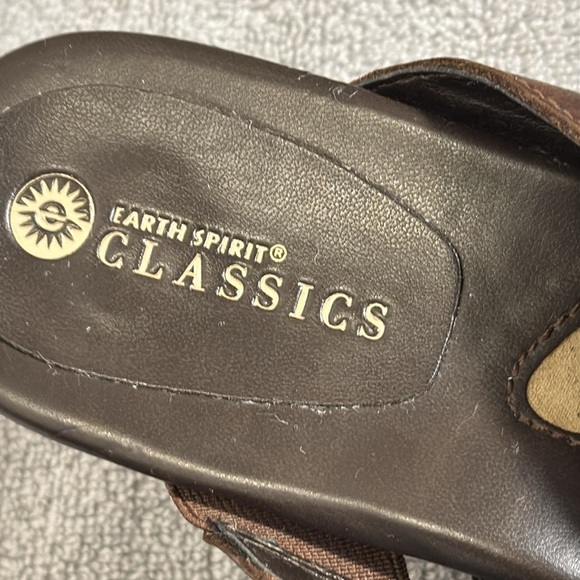 Earth Spirit sandals Melany Dark Brown Leather Sandals women’s size 10 slip on - Picture 3 of 12